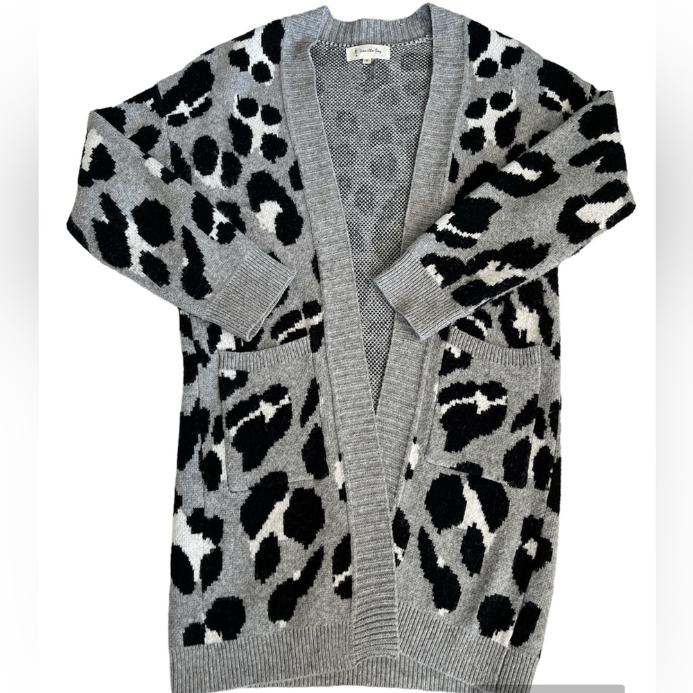 VANILLA BAY Animal Print Cardigan